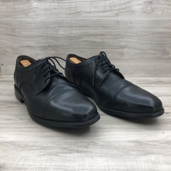 Johnston & Murphy Dress Shoes Mens 9.5XW Black Leather Cap Toe Derby Oxfords main image 11